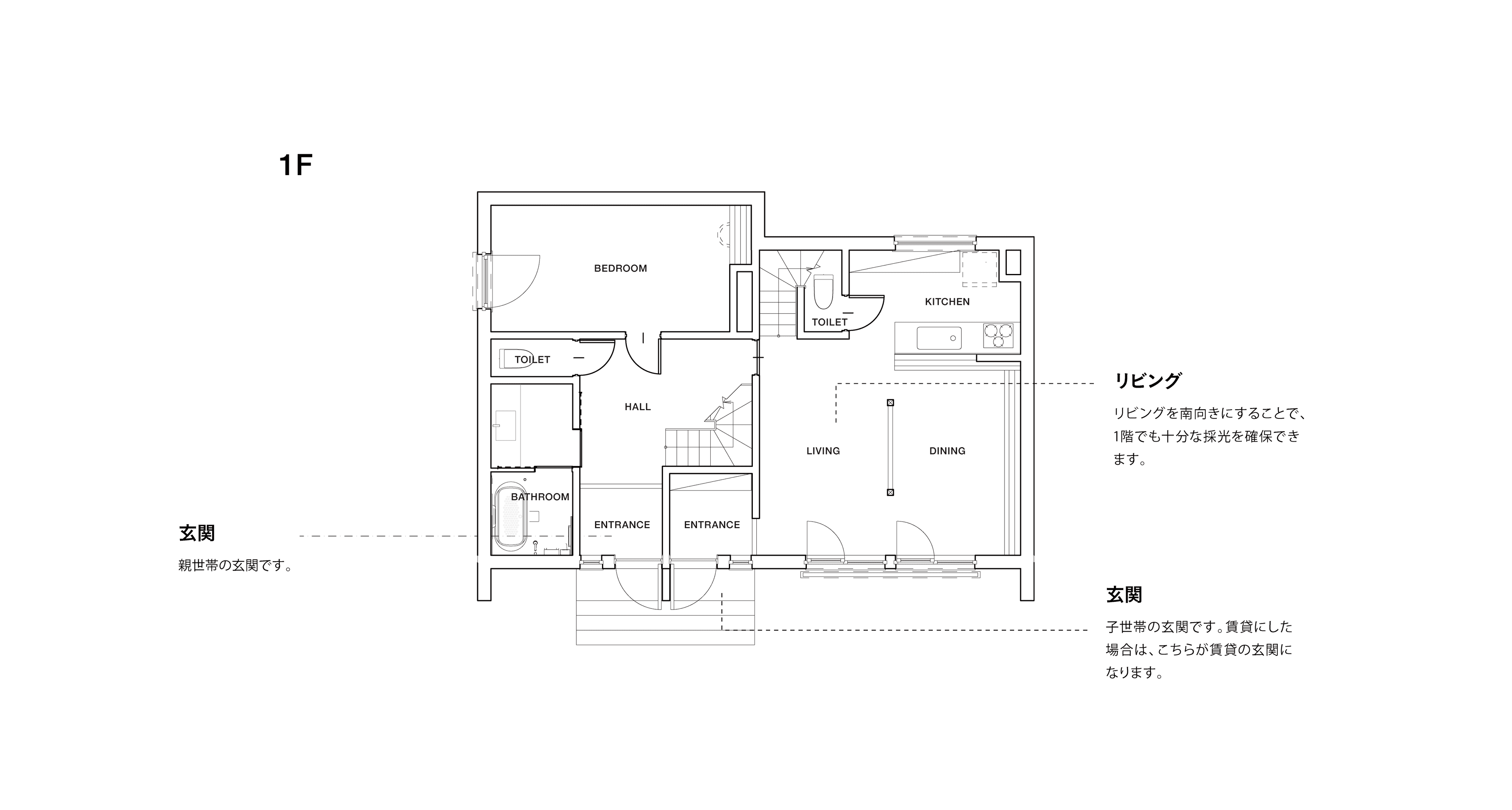 鎌倉モデルハウス 1F 間取り